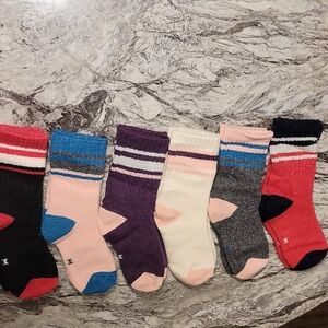 Colorful Wool Hiking Striped Socks Set